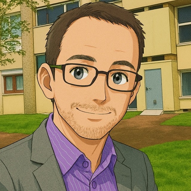 Portrait illustré en couleur de Sébastien Marchand.